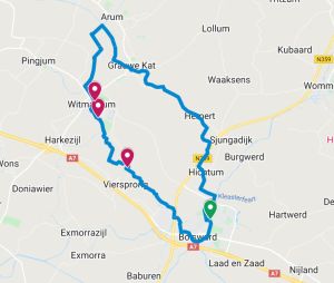 Vaar over de schaats Elfstedenroute in een sloep van Sloepverhuur Bolsward eventueel met catering.